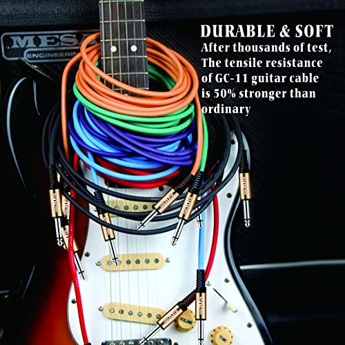 AUGIOTH Guitar Cable 3 ft, Stage Electric Instrument Bass Cable AMP