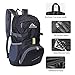 WALUCAN Lightweight Foldable Packable Durable Travel Hiking Backpack Daypack LARGE 35L,35L-Black