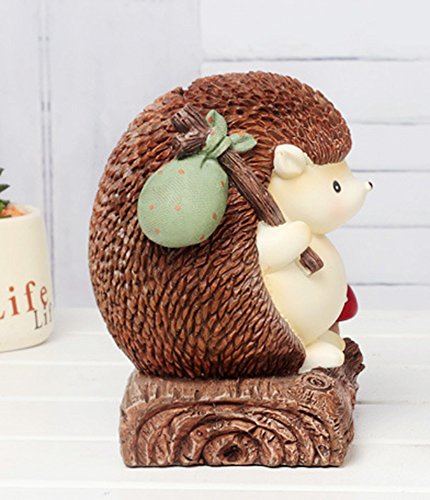 ToiM Cute Hedgehog Money Box Money Jar Money Box Piggy Bank Coin Bank , Creative Birthday Gift Desktop Decoration Crafts (Stump)