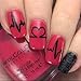 Whats Up Nails - Heartbeat Tape Nail Stencils Stickers Vinyls for Nail Art Design (1 Sheet, 20 Stencils)