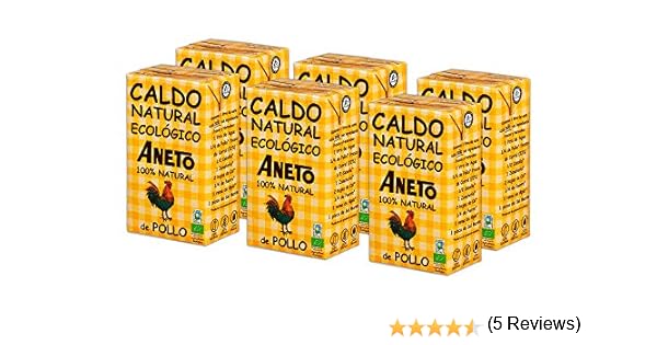 Aneto 100% Natural - Caldo de Pollo Ecológico - caja de 6 unidades ...