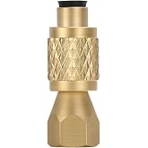 MEASUREMAN 19110 Low-Loss Quick Coupler, 1/8" Female NPT x 1/4" Female SAE Flare Ritchie Style Fitting for HVAC Refrigerant Recovery Tank Pressure Checks