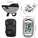 SourceTon Handlebar Bag, Waterproof Bicycle Frame Bag for 4”- 5.5” with Sun Visor, Bike Front Frame Bag Phone Holder, Phone Case Touch Screen, Bike Frame Strap Attachment Mount, Bonus with 2 Whistlesthumb 4