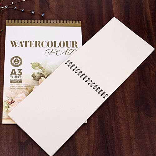 Kabeer Art Spiral Water Color Painting Pad of A3 Size for Watercolor and Acrylic Painting