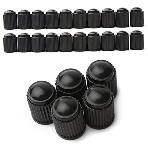 LanMa Valve Stem Caps Black Plastic Car Dustproof Caps Tire Wheel Stem Air Valve Cap (20Pcs) - Thumbnail 6