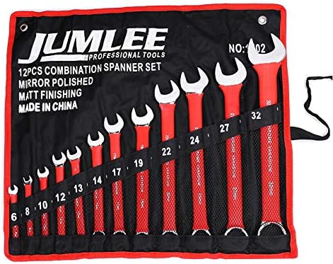 JOAIA Combination Wrench 12 Pcs Hardware Tool for Gardon/Red / 1 Set
