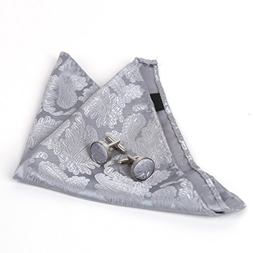 VS1006-2XL Grey Pattern Vest Mens Gifts Tie Cufflinks Hanky Bowtie By Y&G