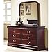 Coaster Home Furnishings Louis Philippe Vertical Mirror, Red Brown
