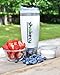 Shakecy Protein Shaker Bottle - 20 ounce (600 ml) BPA Fee. No More Lumps. Includes An Integrated Protein Powder Storage And BONUS Extra Lid. Leak Proof / 16,000 RPM With Micro USB Cable - SILVER