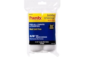 Purdy 140624012 Jumbo Mini White Dove Roller Replacements, 2-Pack, 4-1/2 inch x 3/8 inch nap