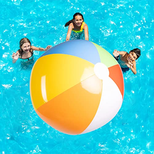 Top Race 5 Foot Giant Beach Ball Large Beach Balls Giant Pool Float