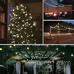Super Bright 2-Pack 100Led 64FT Crystal Globe Solar