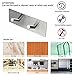 HOMEIDEAS Self Adhesive Hook Key Rack SUS304 Stainless Steel Double-Hook Rail Garage Storage Organizer Stick On Sticky Bathroom Kitchen Towel Hanger,Brushed Finish
