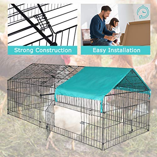 BMS Chicken Cage Pens Crate Chicken Coop Rabbit Cage Enclosure Exercise Pen Pet Playpen - Thumbnail 5