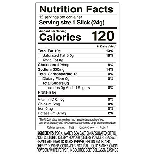 FBOMB Keto Meat Sticks | 100% Natural Pork, No Antibiotics Nitrites or Nitrates, No Added Hormones | Sugar Free, High Protein, Low Carb, Gluten Free, Paleo, Keto Snack Sticks | Smokehouse 12 Pack