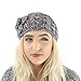Cute Tinsel Sparkle Winter Knit Headband w/Crochet Flower, Acrylic Ear Warmer