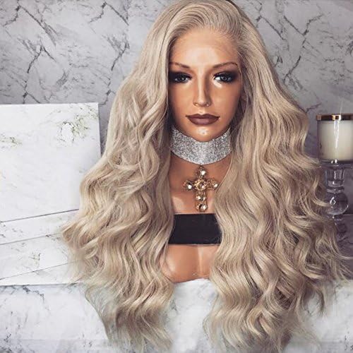 10A Blonde Human Hair Lace Front Wig Body Wave Full Lace Wig Pre Plucked Brazilian Virgin Hair with Baby Hair(18 inch with 130% density, Full Lace Wig)