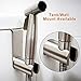 Handheld Toilet Bidet Sprayer Set Pipe Shattaf Water Cleaner Cloth Diaper Sprayer for Toilet Attachment with Water Pressure Control Hose and T Valve-Chrome
