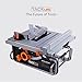 TACKLIFE Table Saw 10-inch, 15AMP, 4800RPM Saw with 45° Bevel Cutting, 40 X 20-inch Max Extendable Work Table, Double Metal Tube Base - PTSG1A