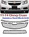 MPH Production 11 12 13 14 Chevy Cruze Metal Stainless Steel Mesh Black Grill Grille
