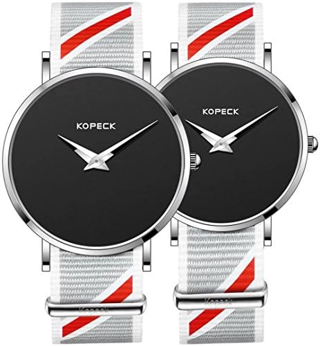KOPECKcouples' Ultrathin Japanese Analog Quartz Movement Exquisite Wrist Watch Waterproof With Two Bands