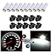 cciyu 10 Pack White T5 Instrument Cluster Indicator Led Bulbs 2-2835-SMD Light w/Twist Lock