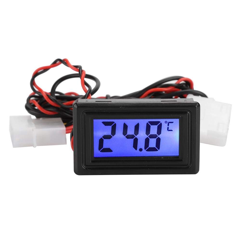 Wendry PC Water Cooling System Pointer Display Thermometer Temperature Meter,Digital Thermometer Display for All G1/4 Thread Water Cooling Equipment,5V-24V