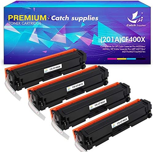 Catch Supplies Compatible Toner Cartridge Replacement for HP 201X 201A CF400A 201X CF400X Ink for HP MFP M277dw M277n M277c6 M277 HP Color Laserjet Pro MFP M277dw M252dw M252n M252 Printer