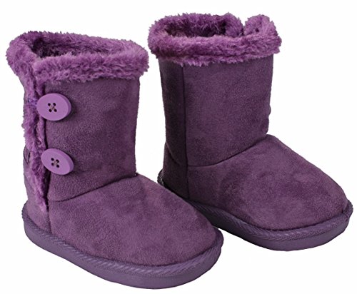 image for J.J.F Shoes Baby Girls Toddler Warm32F Purple Slouch Buttons/Sweater K