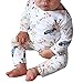 Baby Girls Jumpsuit Hoodie Romper Outfit Long Sleeve Creepers Bodysuit Clothes Easter gift (White, 6-12 Months)