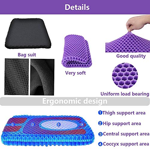 Gel Seat Cushion, FreshLife Double Thick Big Egg Seat Cushion