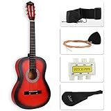 LAGRIMA Acoustic Guitar Beginners with Guitar Case, Strap, Tuner & Pick Steel Strings (38
