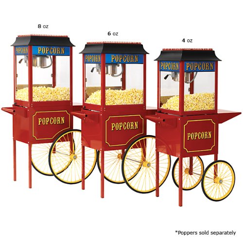 Paragon 1911 Medium Popcorn Cart for 6 and 8-Ounce Poppers (Black/Chrome)
