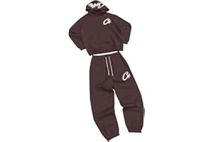 Y2k Hoodie and Sweatpant for Men Trendy Print Oversized Pullover Tracksuit Streetwear Hip Hop Graphic Vintage Set