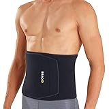 Bracoo Waist Trimmer Wrap,Sweat Sauna Slim Belly Belt for Men & Women-Abdominal Waist Trainer,Increased Core Stability, SE22