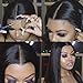 Transparent 13x4 Lace Front Wigs Human Hair Brazilian Remy Virgin Hair Straight Hair Lace Wigs with Baby Hair for Black Women 18inch 130% Density Natural Color