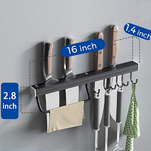 RR RAXMIN Utensil Racks 16 Inch Kitchen Hanging Rack with 2 Knife