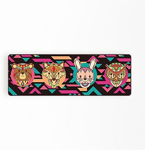Orange Design Cartoon Dogs Animals Doormat for Kids Entrance Mat Floor Rug Indoor Outdoor Front Door Bathroom Living Mats Carpet Non Slip Cute Animal (20X70.9, Tribe)