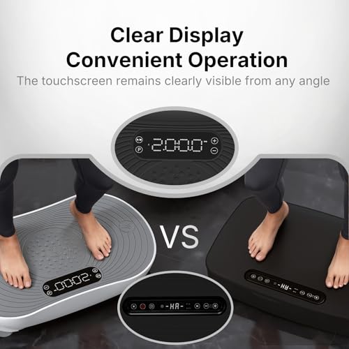 MERACH Vibration Plate for Weight Loss and Shaping, Vibration Plate Exercise Machine with Enhanced Vibration Frequency，99 Speed Levels, Built-in Bluetooth Speaker, LED Touchscreen