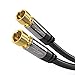 KabelDirekt – SAT Cable, Coaxial – Internet, Satellite Cable – TV/Aerial/Coax Cord with F-Connector, Metal Plug – Designed in Germany – 50ft (Radio, DVB-C, DVB-S2 – Black)