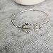 NOUMANDA Women's Nautical Jewelry Sailor's Anchor Easy Open Hook Bracelet Bangle (silver)