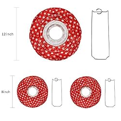 3Pcs Large Mushroom Paper Lanterns for Jungle