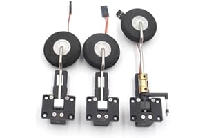 Generic Sparkhobby 25g Worm with Steering Damping Retractable Landing Gear Digital Servoless Metal for Fixed-Wing Board Aircraft DIY (one Set Special B)