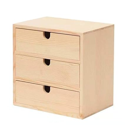 Home Office Furniture 3 Drawers Wooden Storage Organizer Home