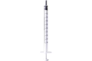BSTEAN 1ml 1cc Syringe with Luer Slip Tip, No Needle, Non-Sterile (Pack of 50)