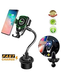Soporte 3 en 1 para salpicadero, parabrisas y rejilla de ventilación, compatible con Samsung Galaxy Note9 S9 S8 Plus, iPhone X XR XS Max, smartphone con QI, negro A