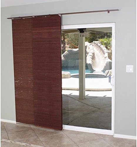 Mahogany Flat Privacy Panel Track Sliding Shade