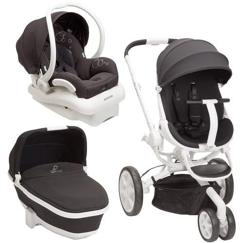 Quinny Moodd Stroller Travel System, Black Irony with Bassinet