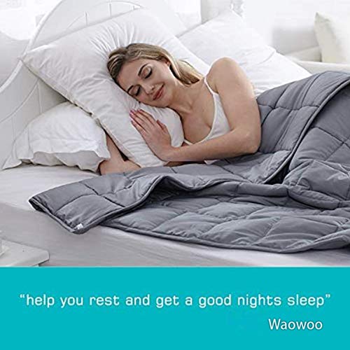 Waowoo Weighted Blanket Adult, 20lbs 60"x80" Blanket for Deeper Sleep