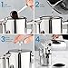 French Press Coffee Maker Set - [5-pieces] 18/8 Stainless Steel Double Wall Vacuum Insulated Coffee Press 34 oz. with 2 Stainless Steel Coffee Mugs 16 oz., S/S Spoon, Coffee Scoop, Bonus Screen Filter